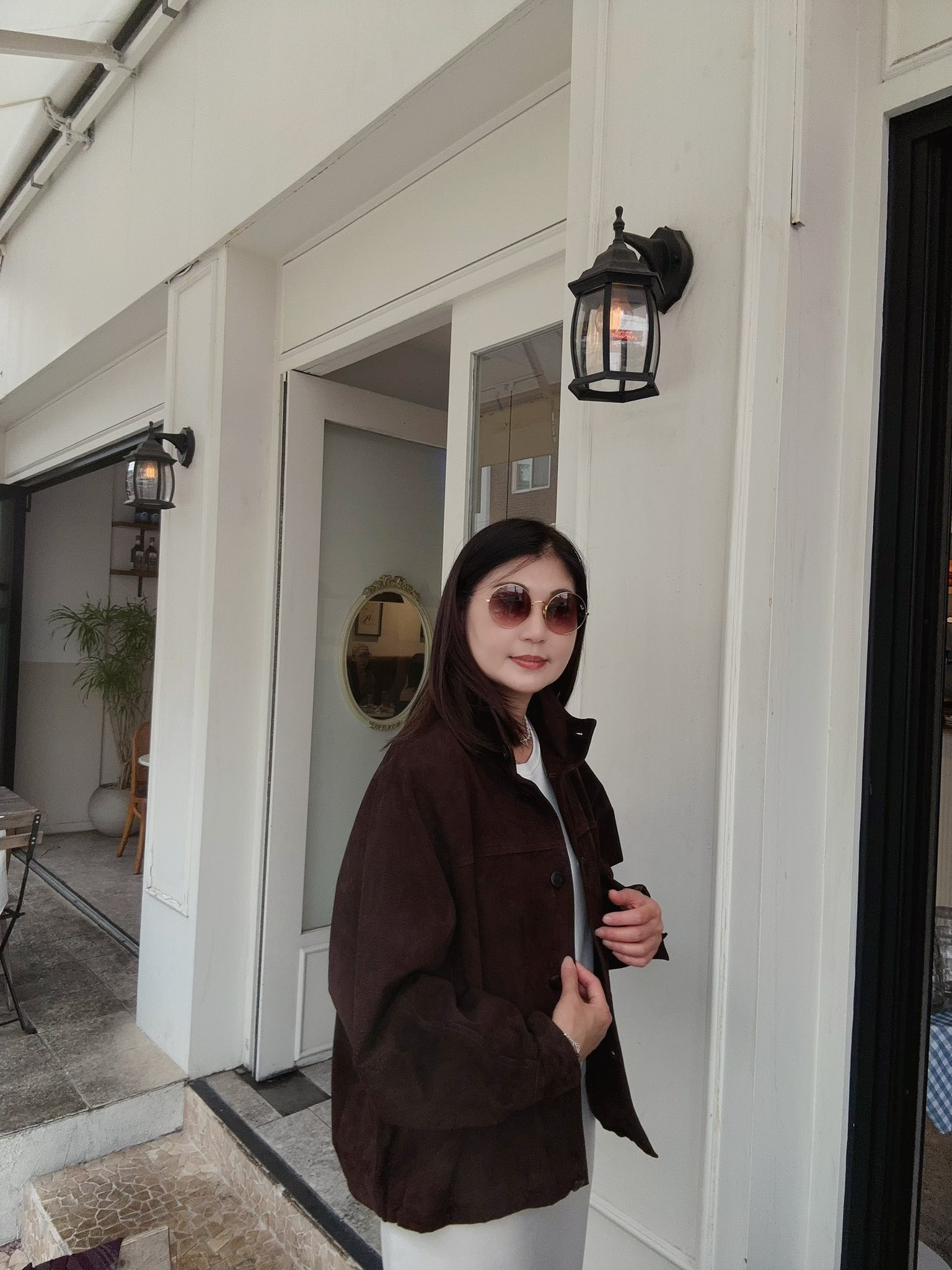 B31.大V家復古女孩麂皮外套