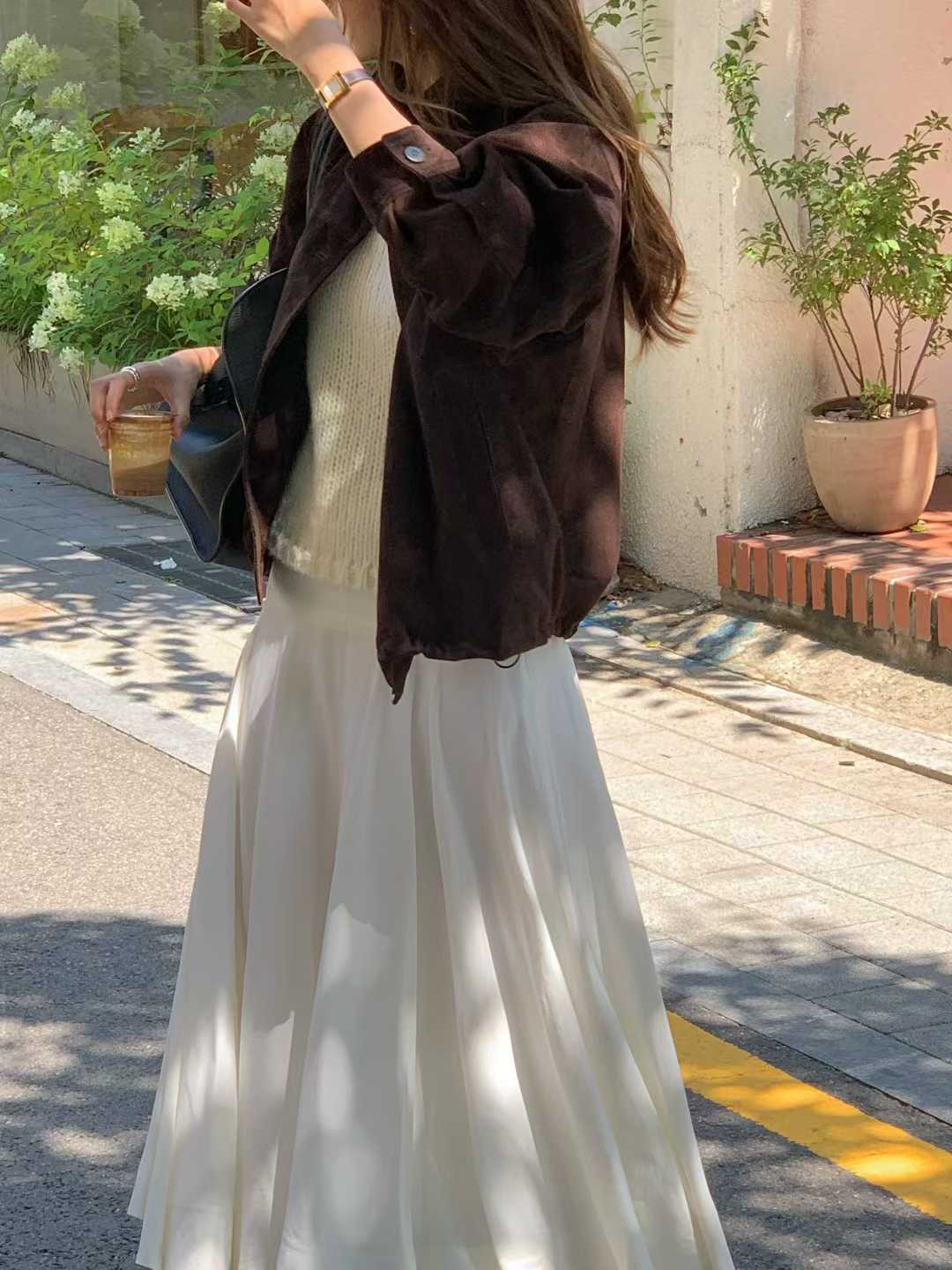 B31.大V家復古女孩麂皮外套