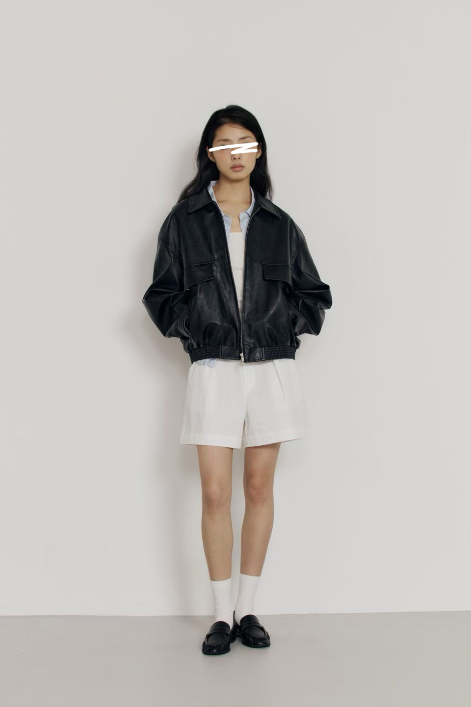 A74.瘦瘦歐膩帥氣姊姊皮衣外套