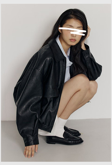 A74.瘦瘦歐膩帥氣姊姊皮衣外套