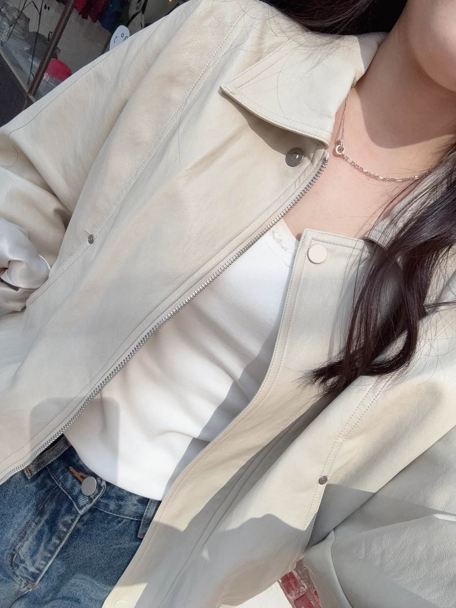 B99.秋分女孩必備PU皮外套