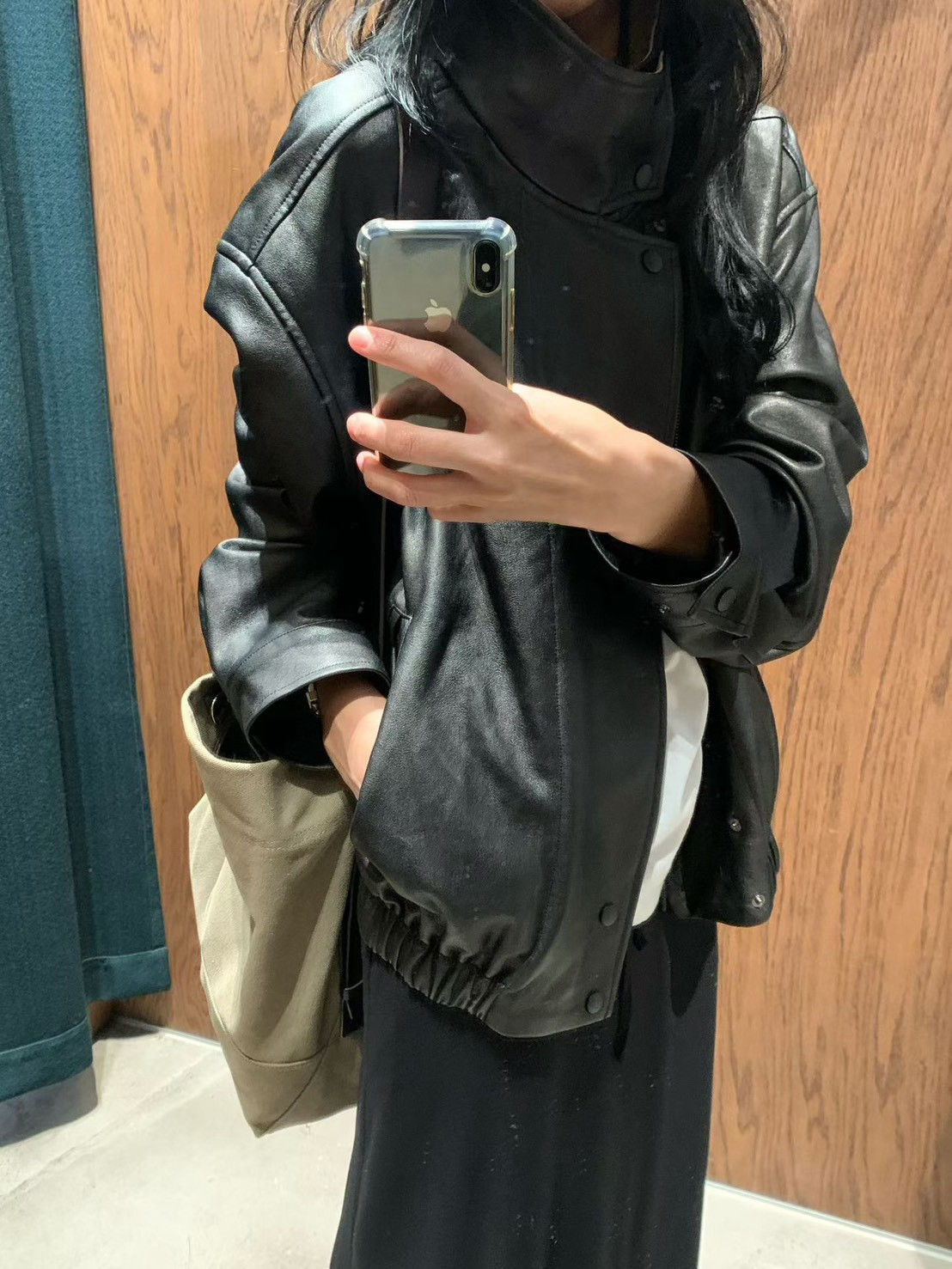 B100.小V家夜色騎士立領皮衣外套