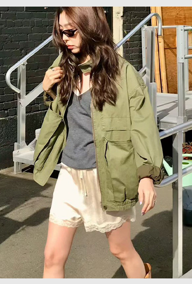 A96.小V家率性口袋工裝外套