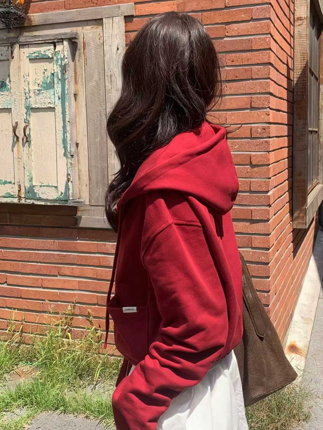 A63.小V家特色口袋連帽拉鍊外套