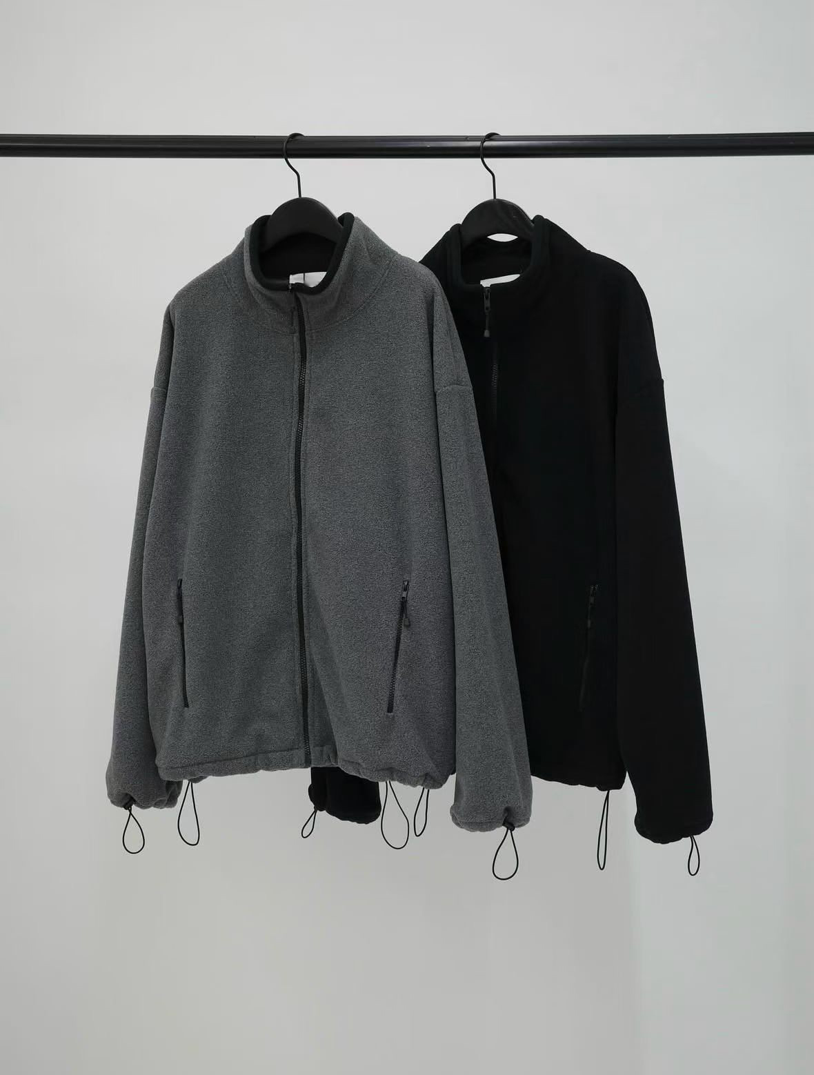 纖瘦家簡約質感絨面外套