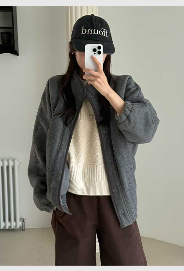 B90.瘦瘦歐膩拉克蘭絨面休閒外套