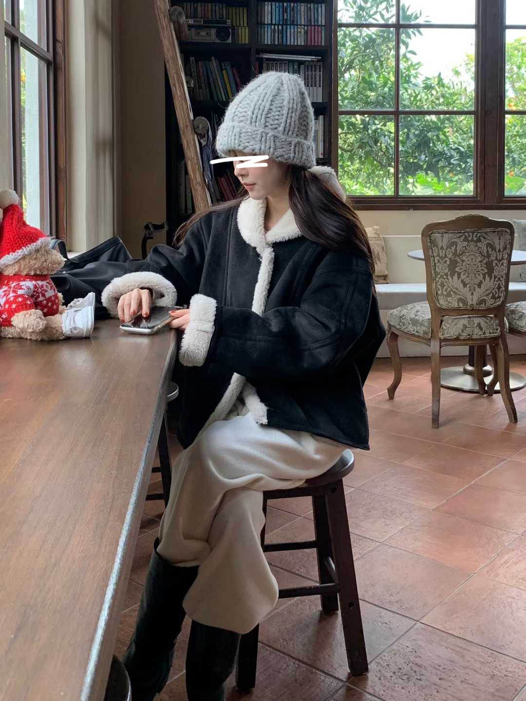 B19.小V家超人氣QQ毛翻領外套(趙露思款)