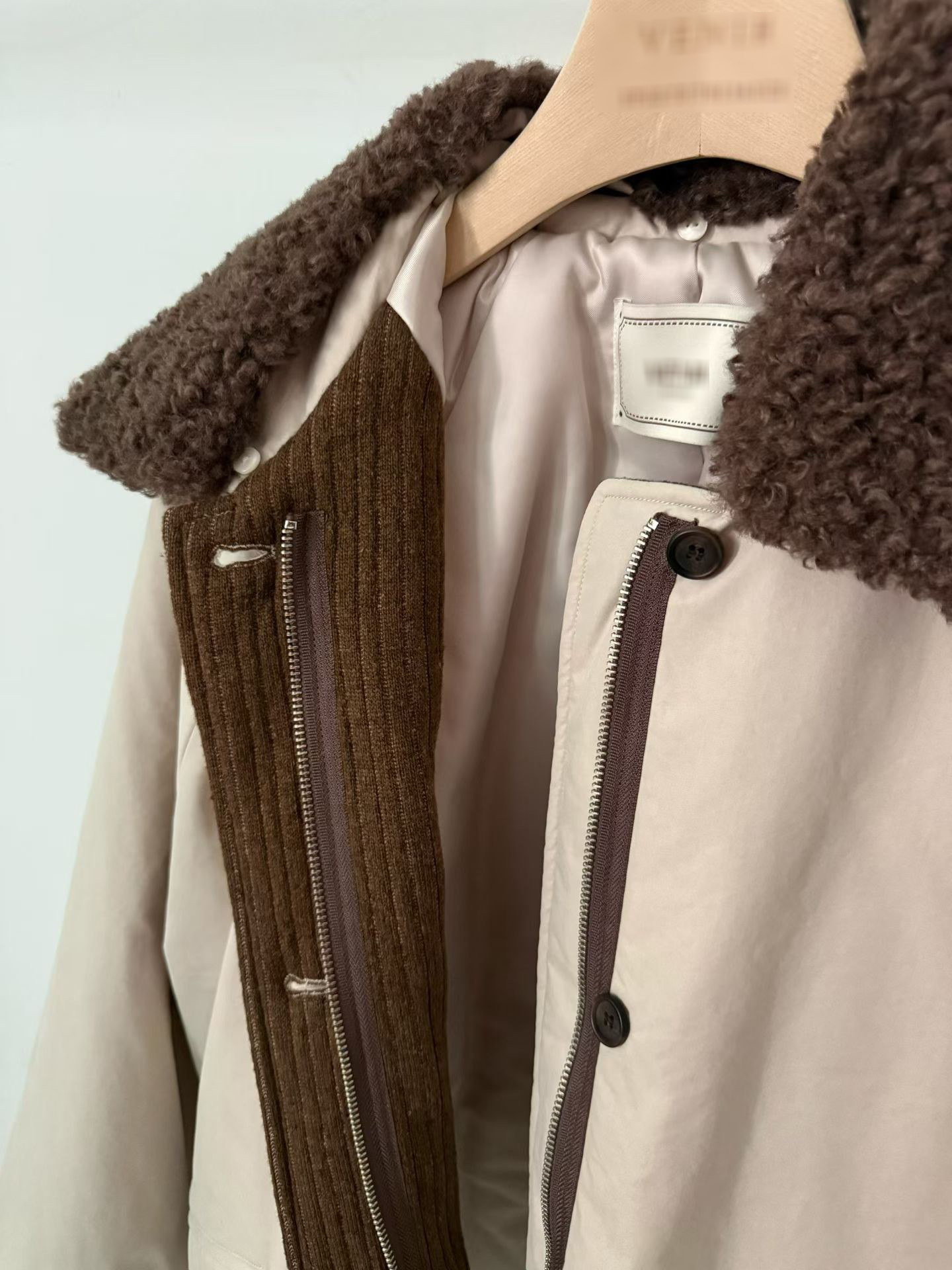 A74.日系女孩QQ毛領鋪棉外套