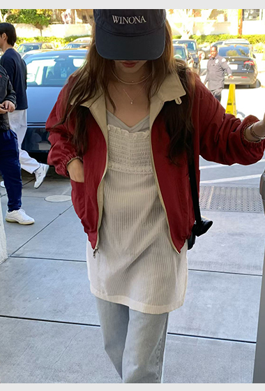 B71.雙面穿馬卡龍夾心拉鍊外套