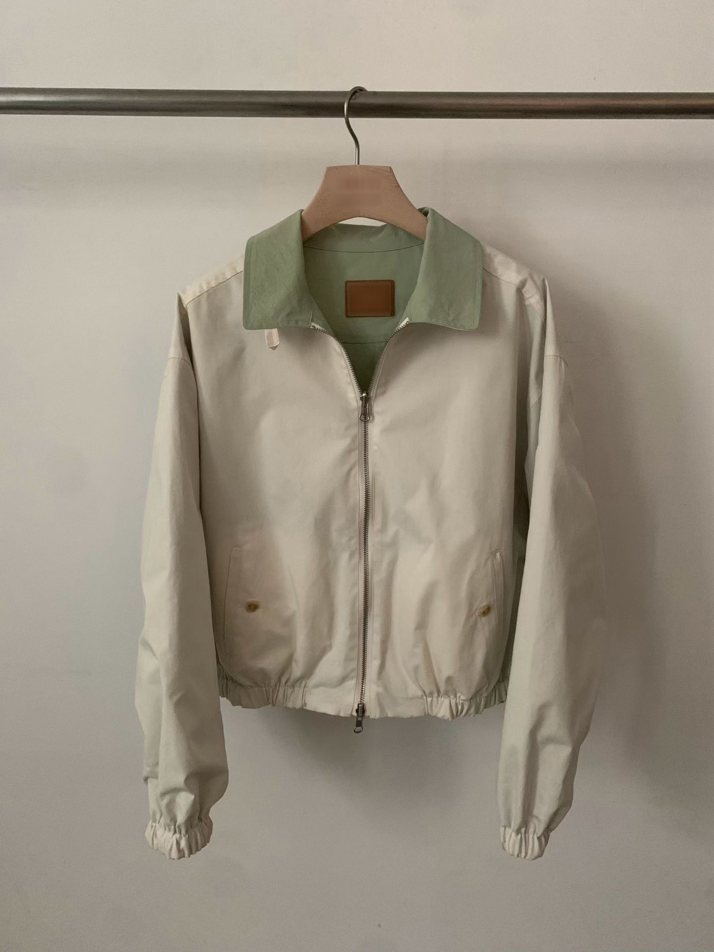 B71.雙面穿馬卡龍夾心拉鍊外套