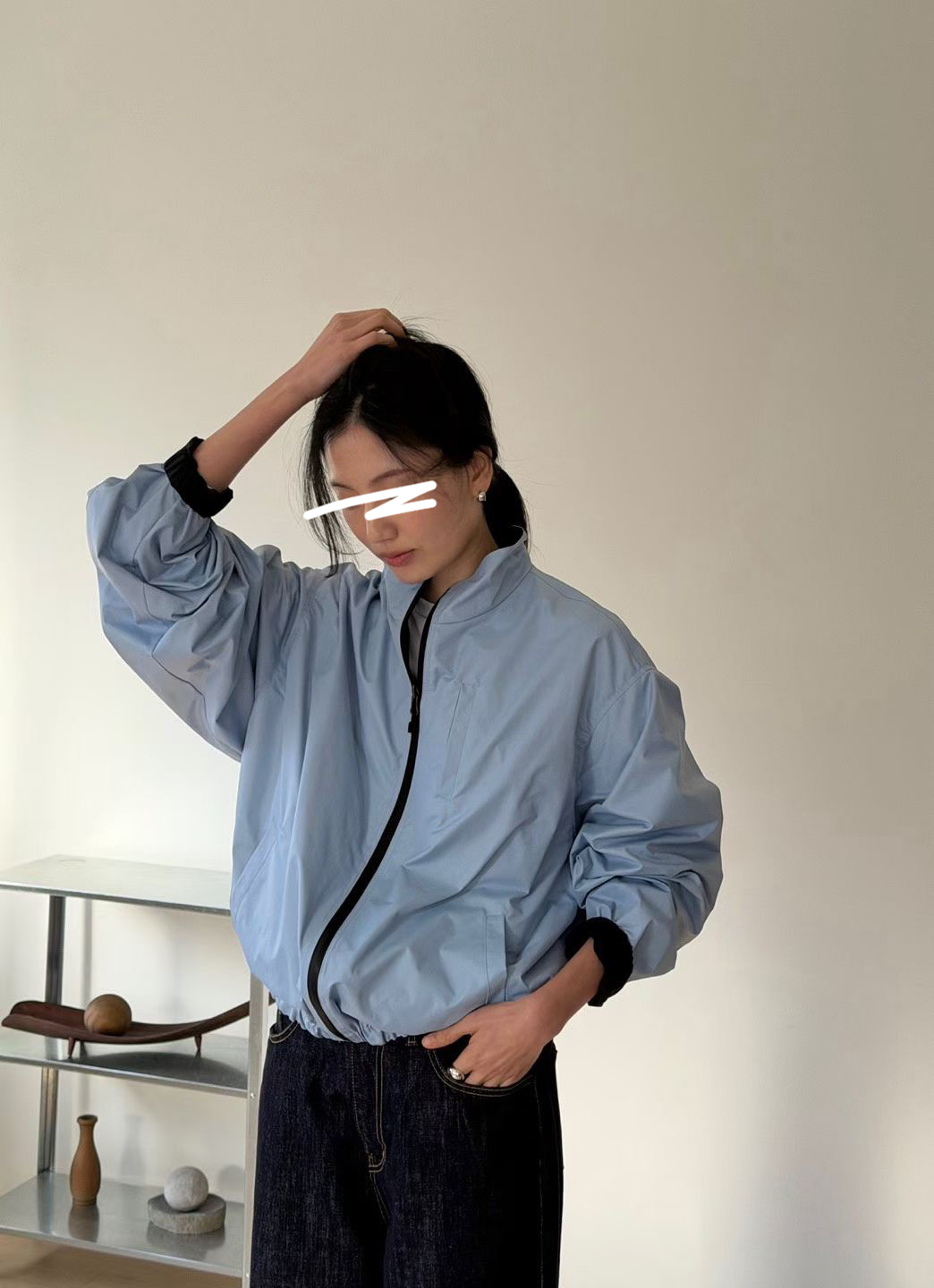 A73.瘦瘦歐膩休閒拉鍊防風外套