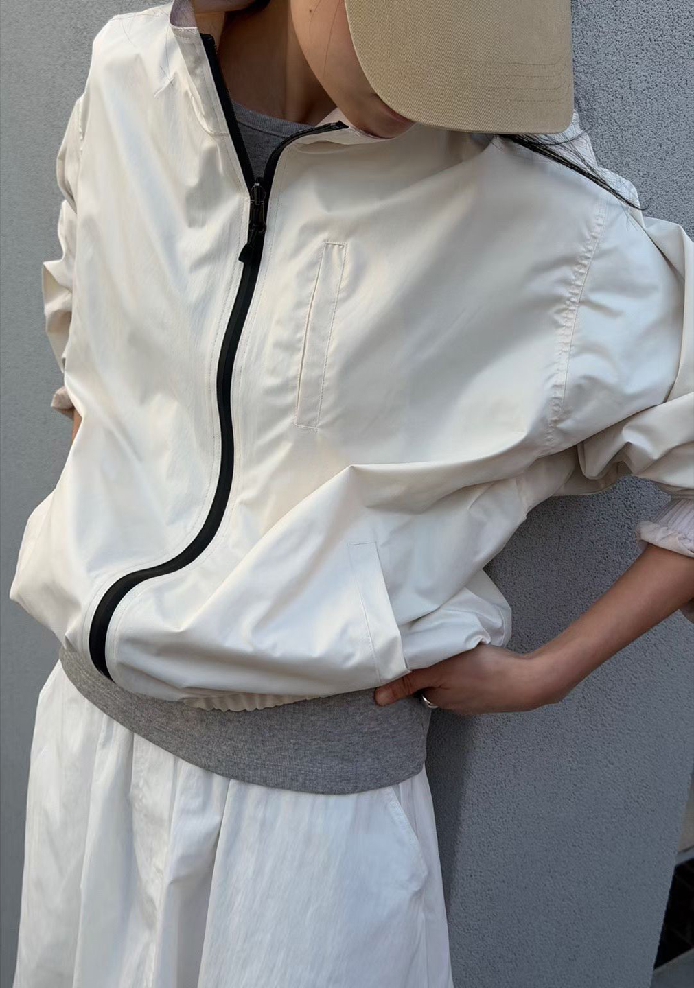 A73.瘦瘦歐膩休閒拉鍊防風外套