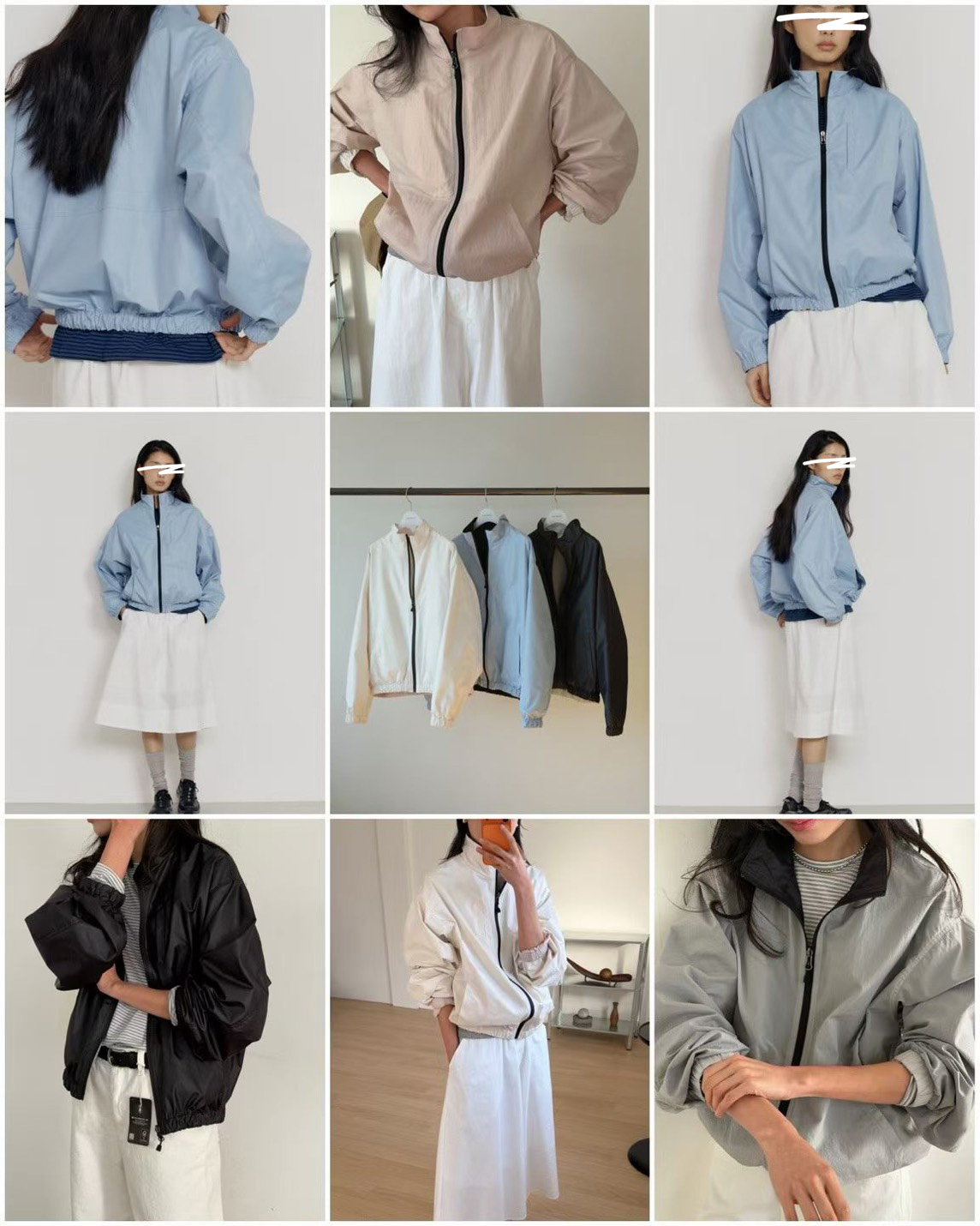 瘦瘦歐膩雙面穿拉鍊防風外套