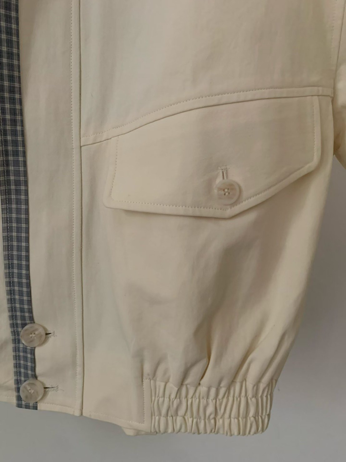 A64.格紋內裡可立領拉鍊夾克