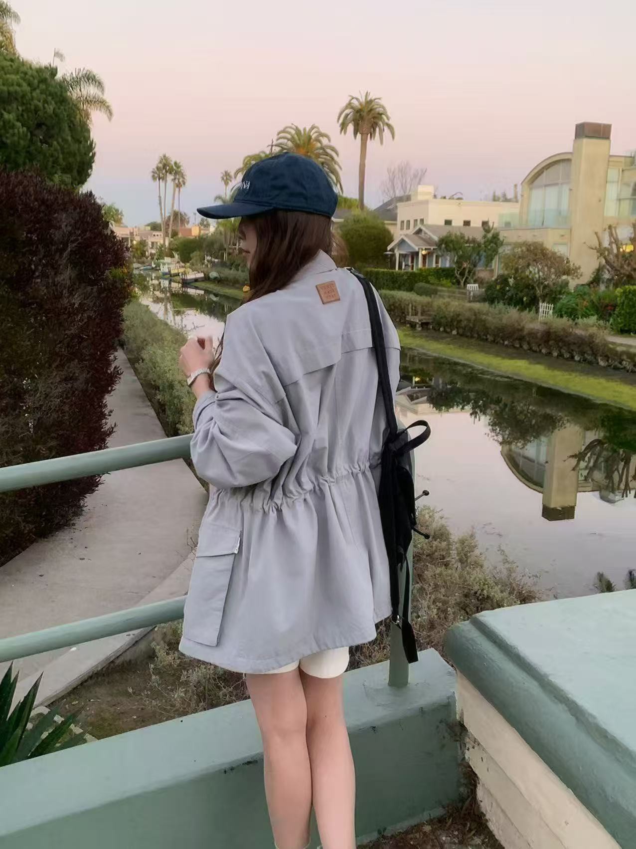 A65.莫蘭迪收腰休閒口袋外套