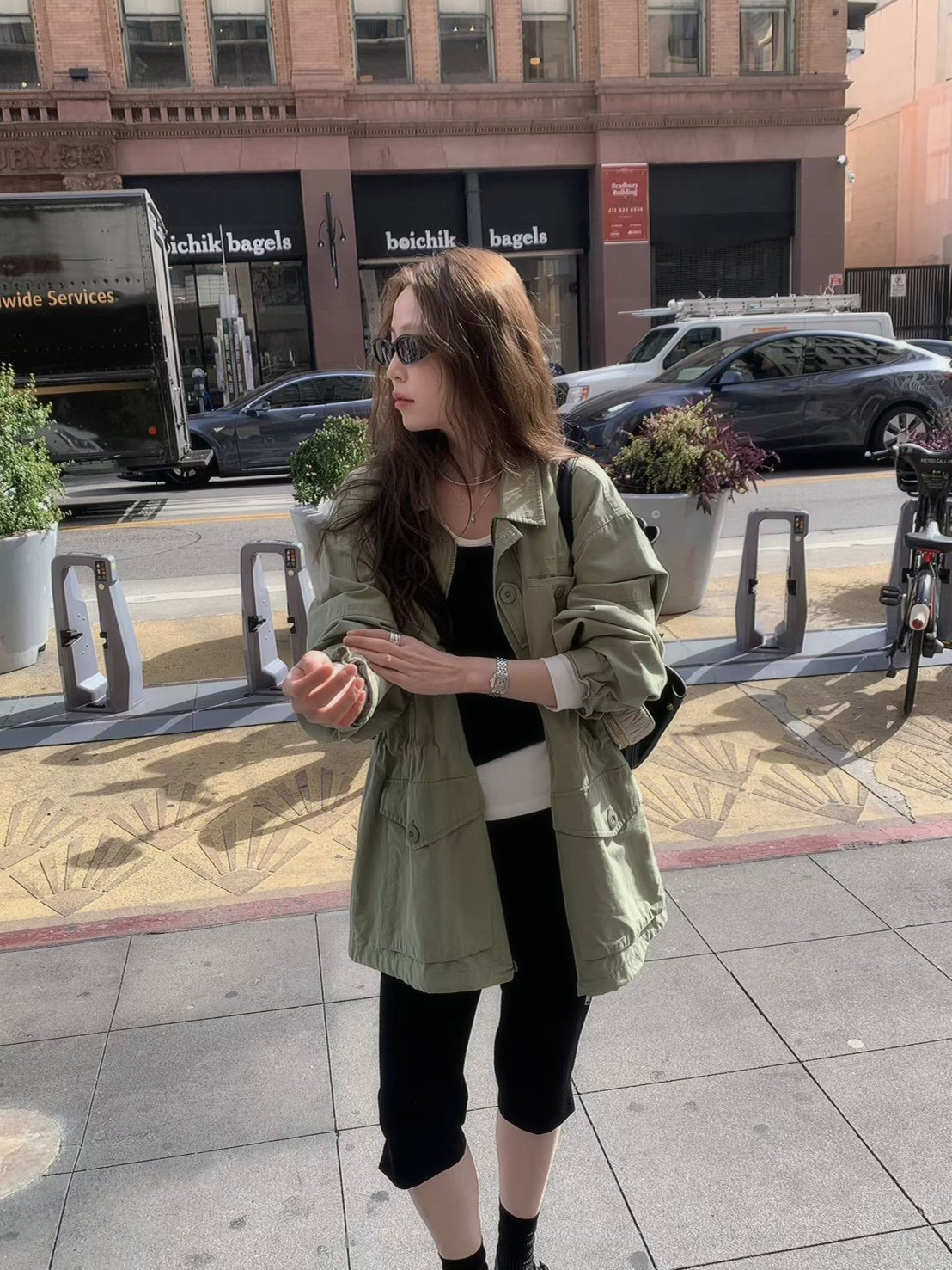 A65.莫蘭迪收腰休閒口袋外套