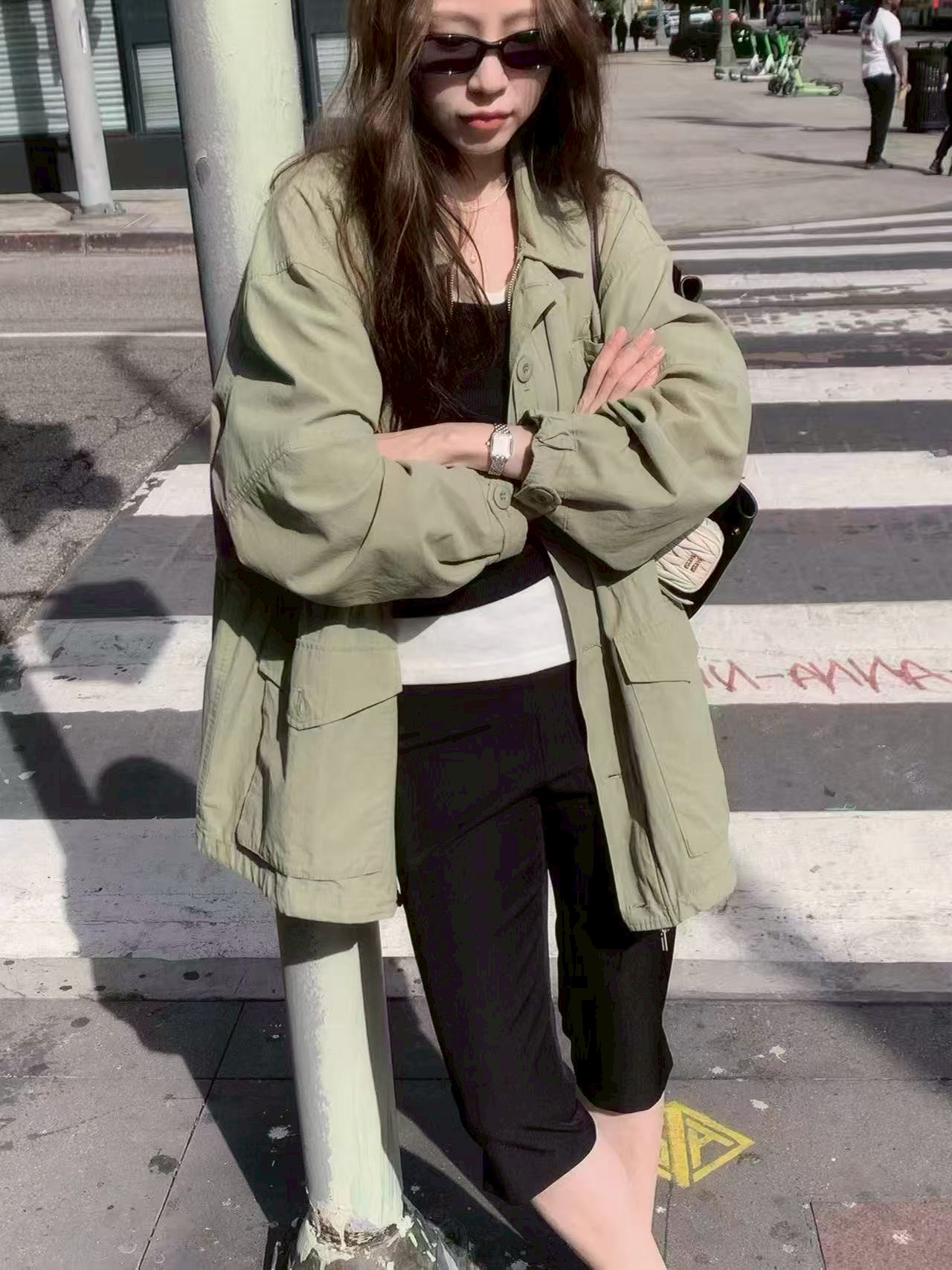 A65.莫蘭迪收腰休閒口袋外套