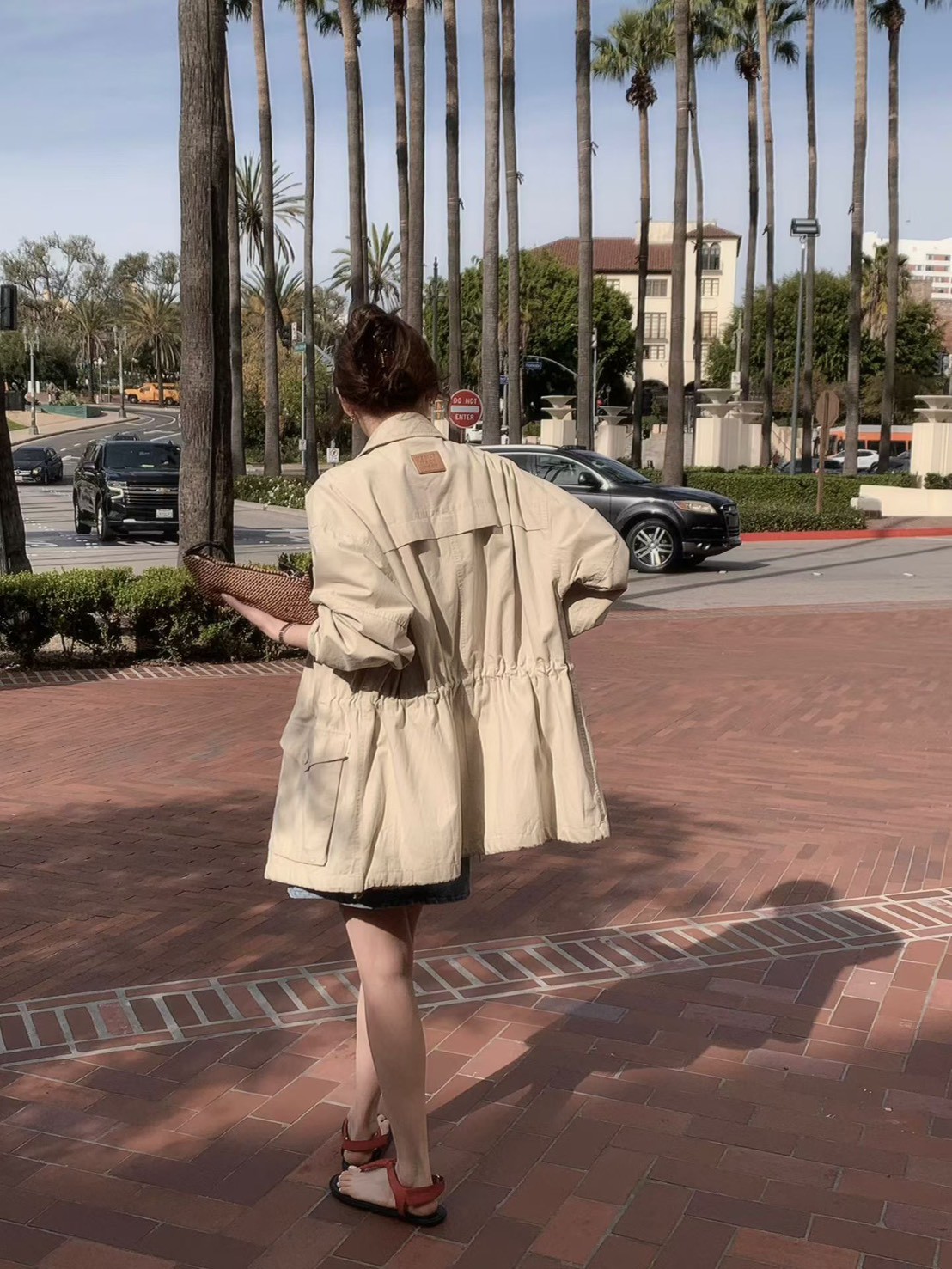 A65.莫蘭迪收腰休閒口袋外套