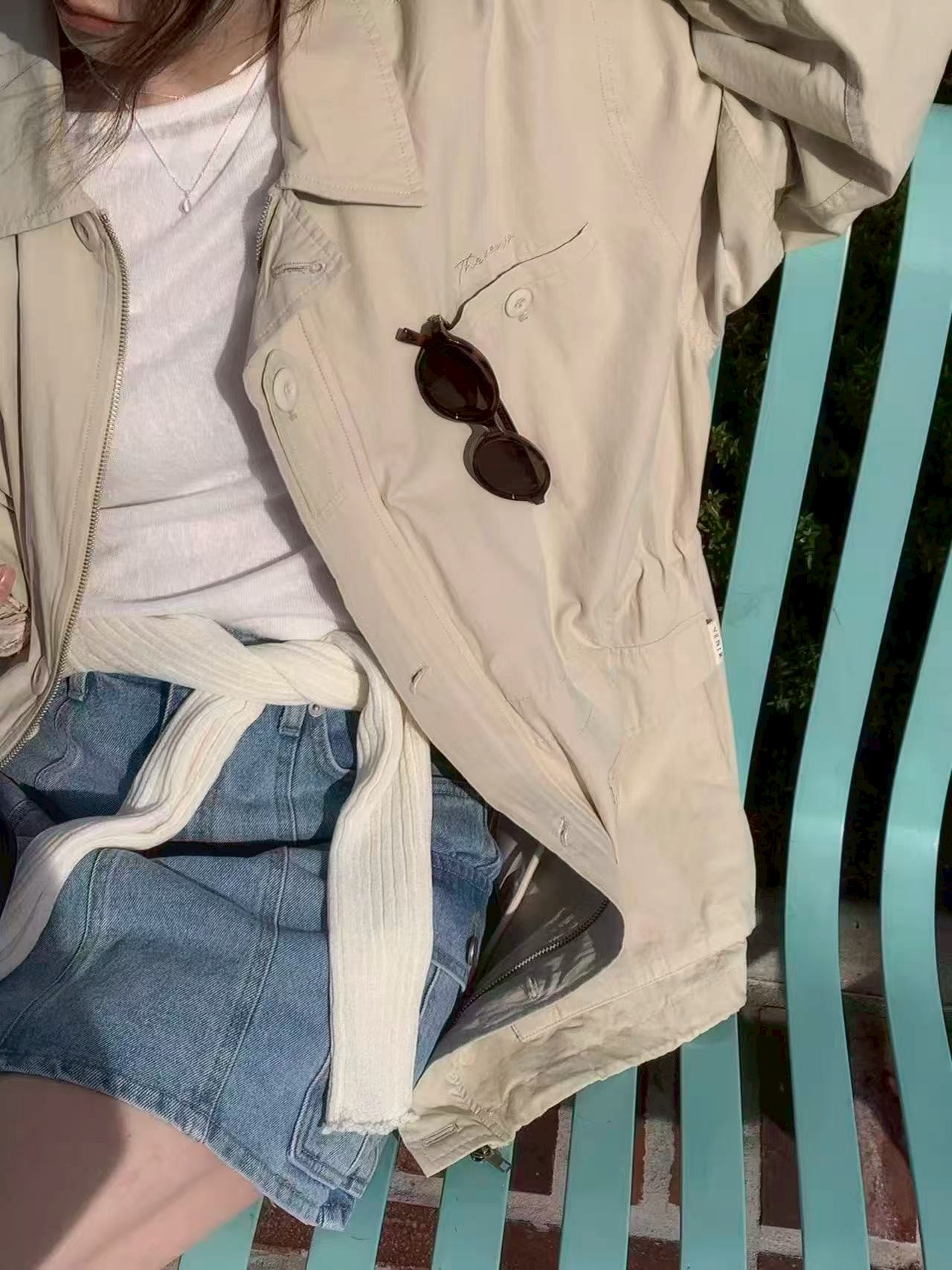 A65.莫蘭迪收腰休閒口袋外套