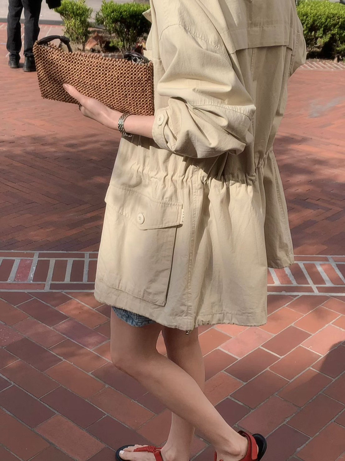 A65.莫蘭迪收腰休閒口袋外套