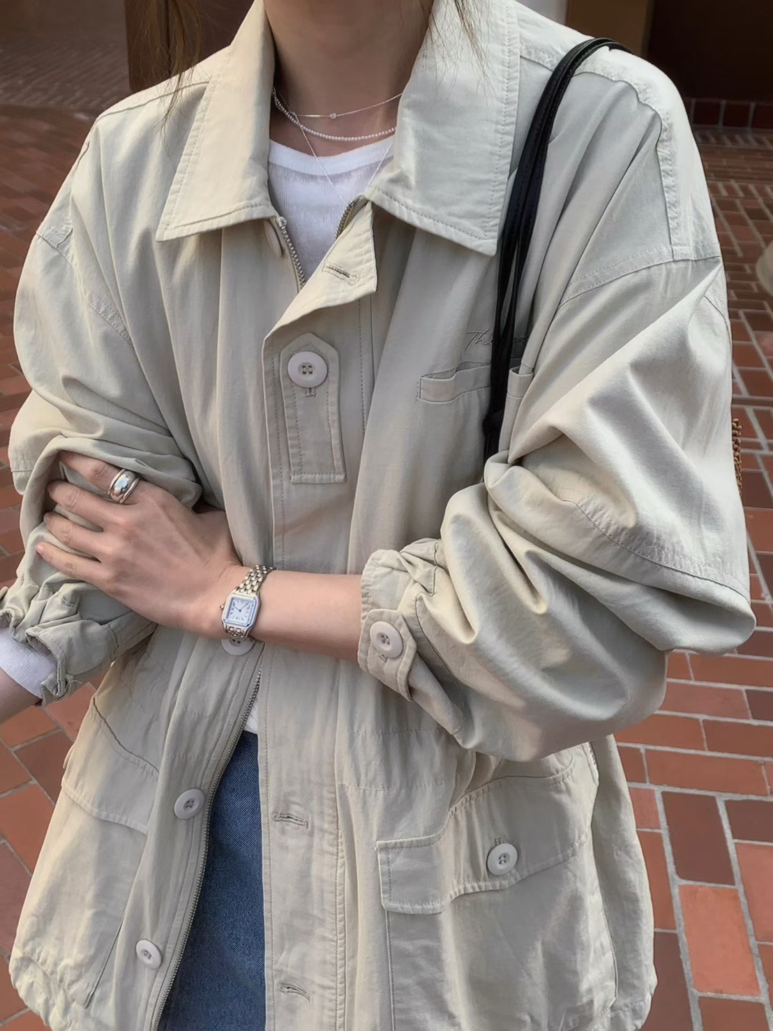 A65.莫蘭迪收腰休閒口袋外套