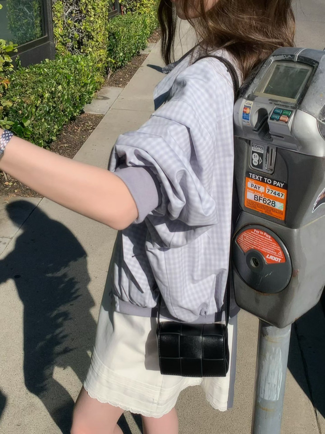 A63.日本布清甜小格紋外套