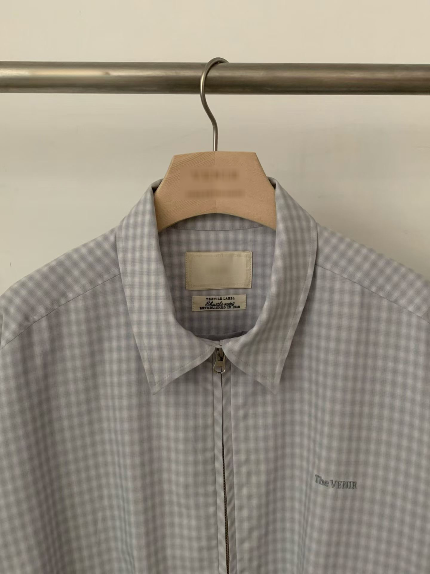 A63.日本布清甜小格紋外套