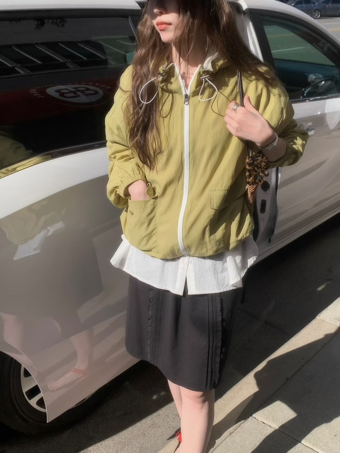 A53.帽可調內網布休閒外套