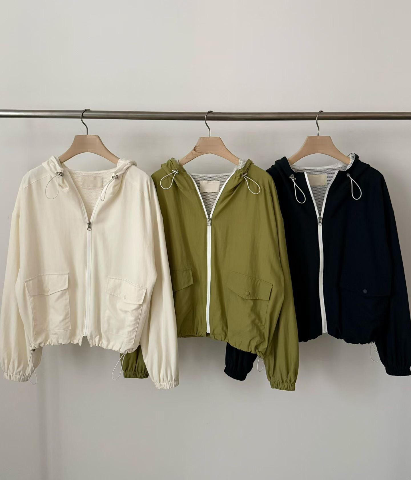 A53.帽可調內網布休閒外套