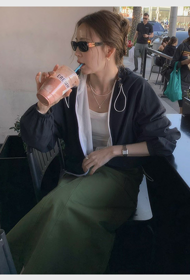 A53.帽可調內網布休閒外套