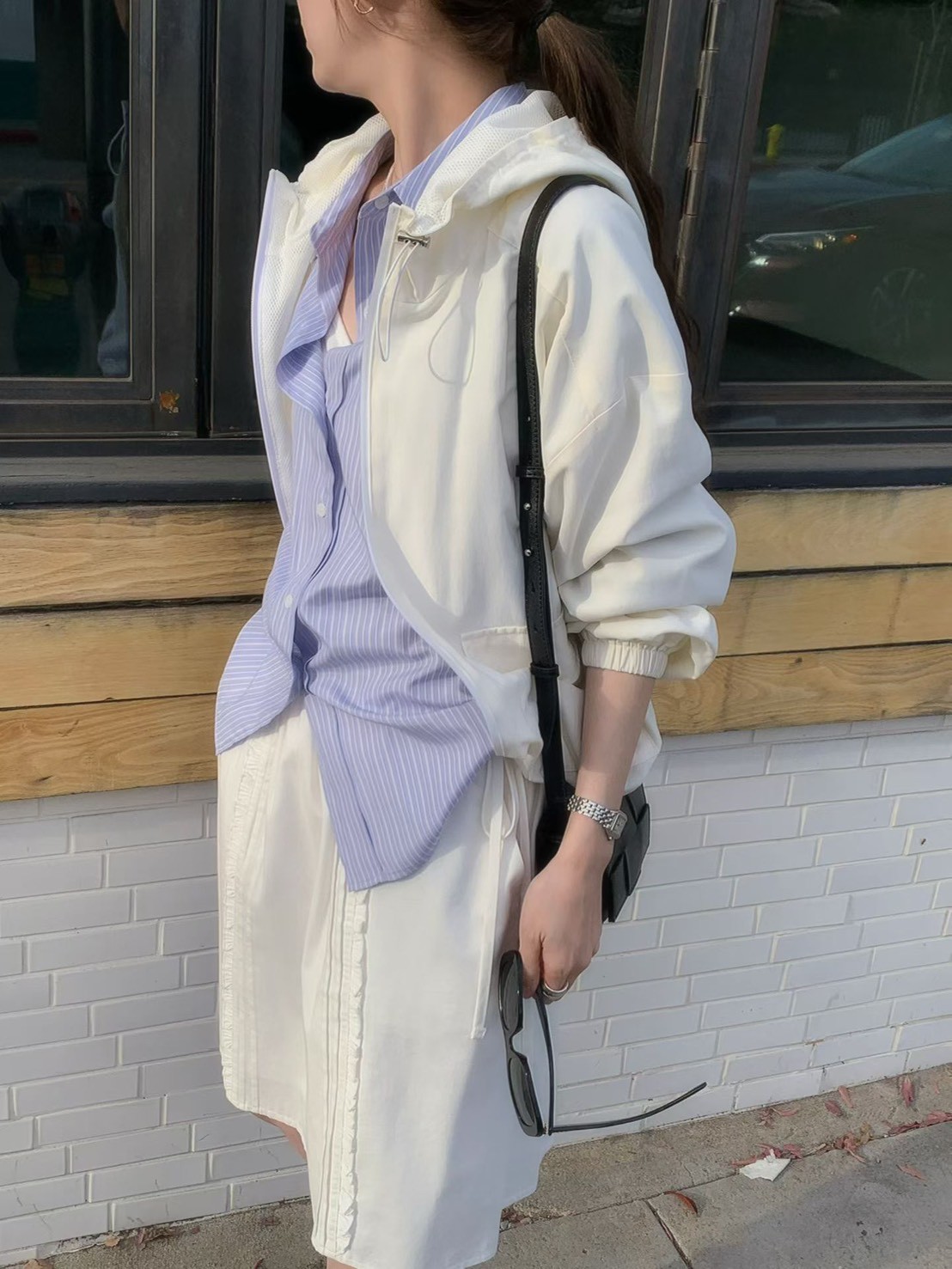 A53.帽可調內網布休閒外套