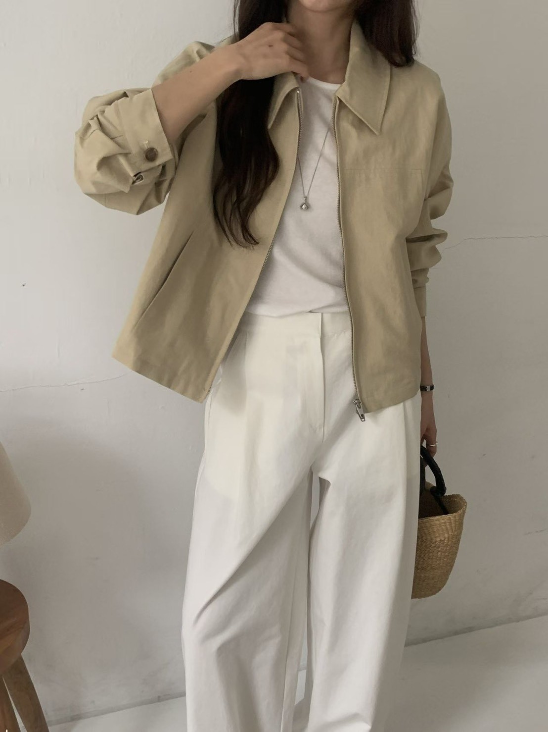 B70.小臉歐膩時尚拉鍊短外套