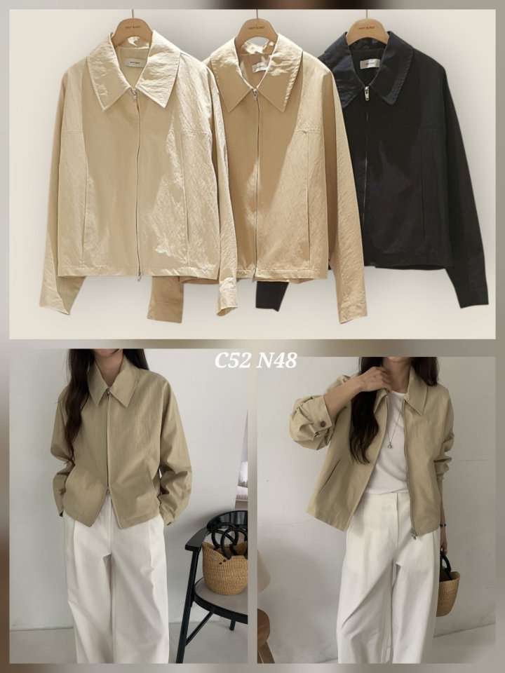 B70.小臉歐膩時尚拉鍊短外套