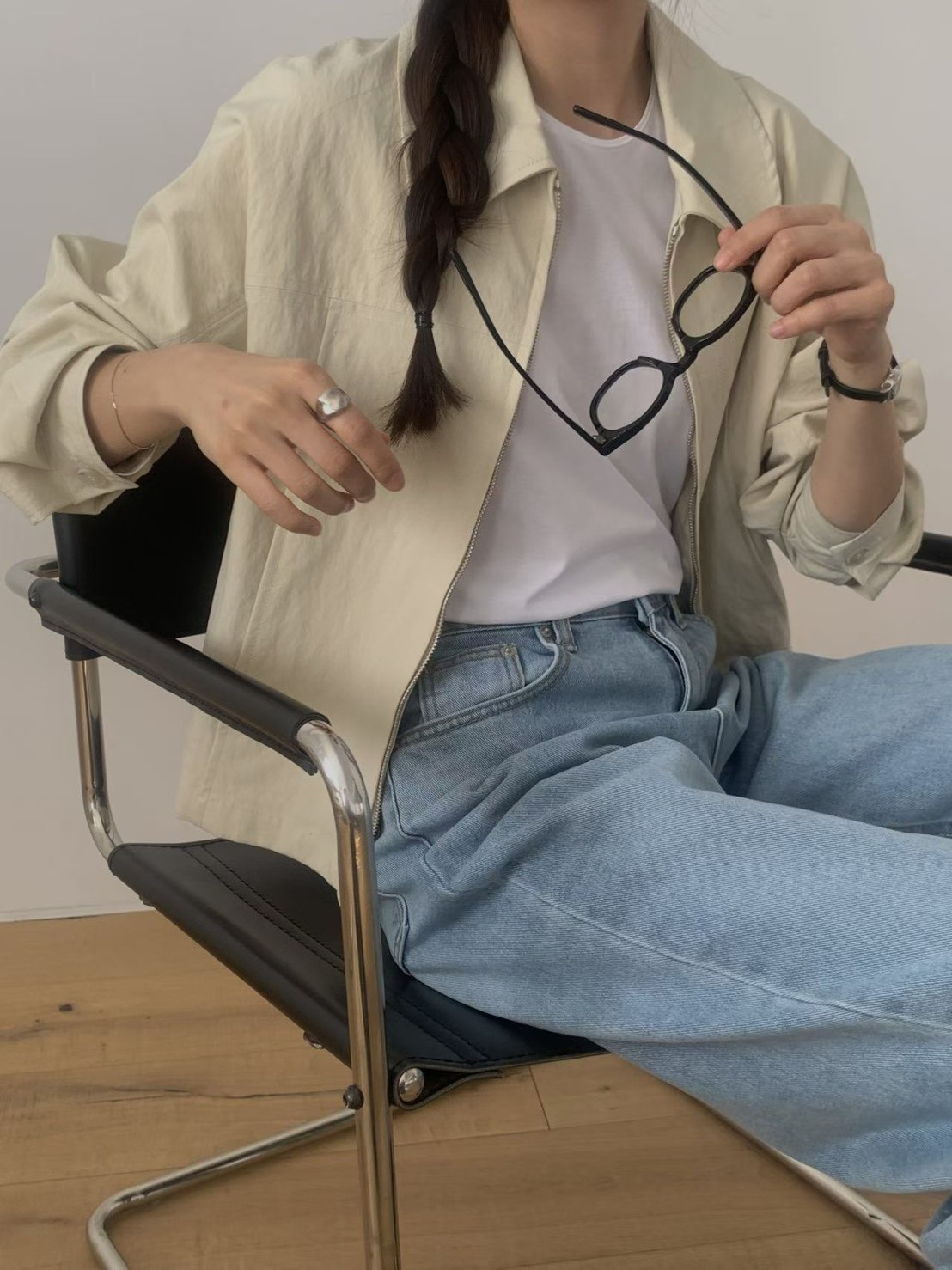 B70.小臉歐膩時尚拉鍊短外套