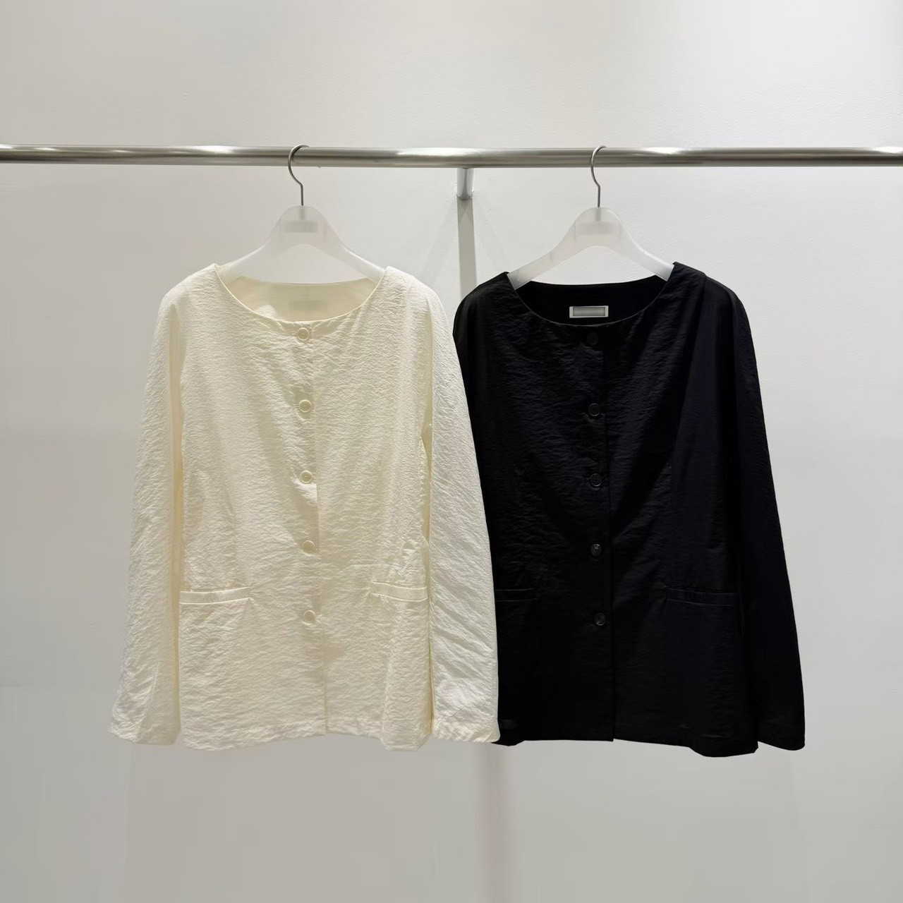 B19.質感家氣質雙口袋薄外套