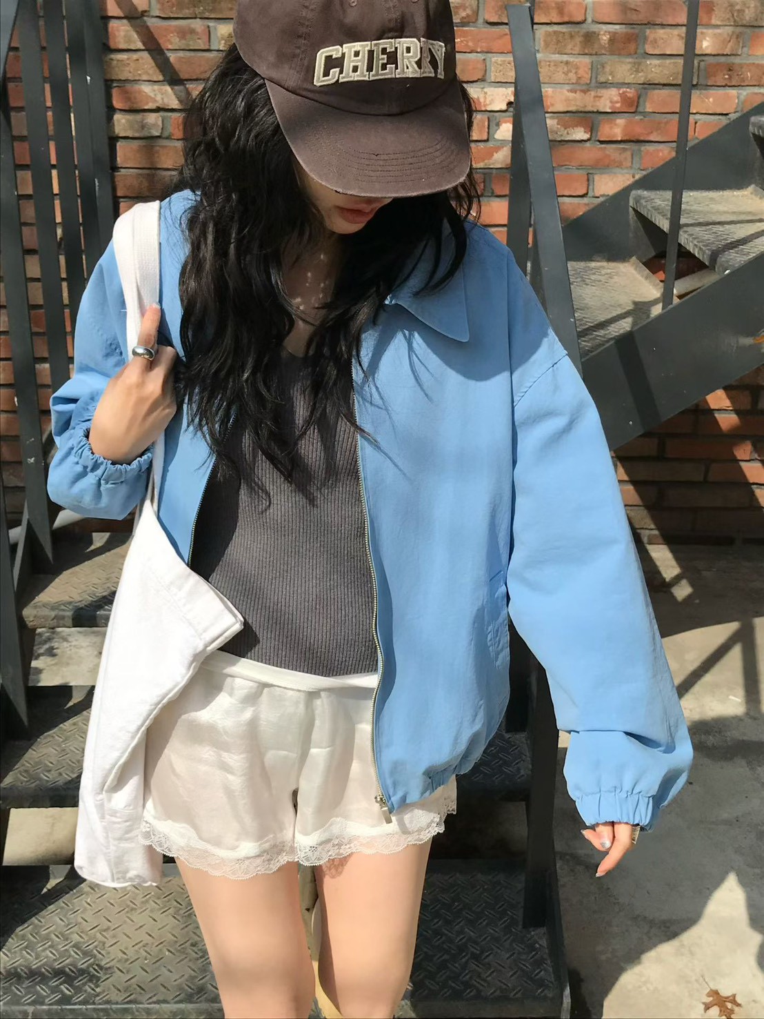 B77.小V家糖果粉彩拉鍊外套