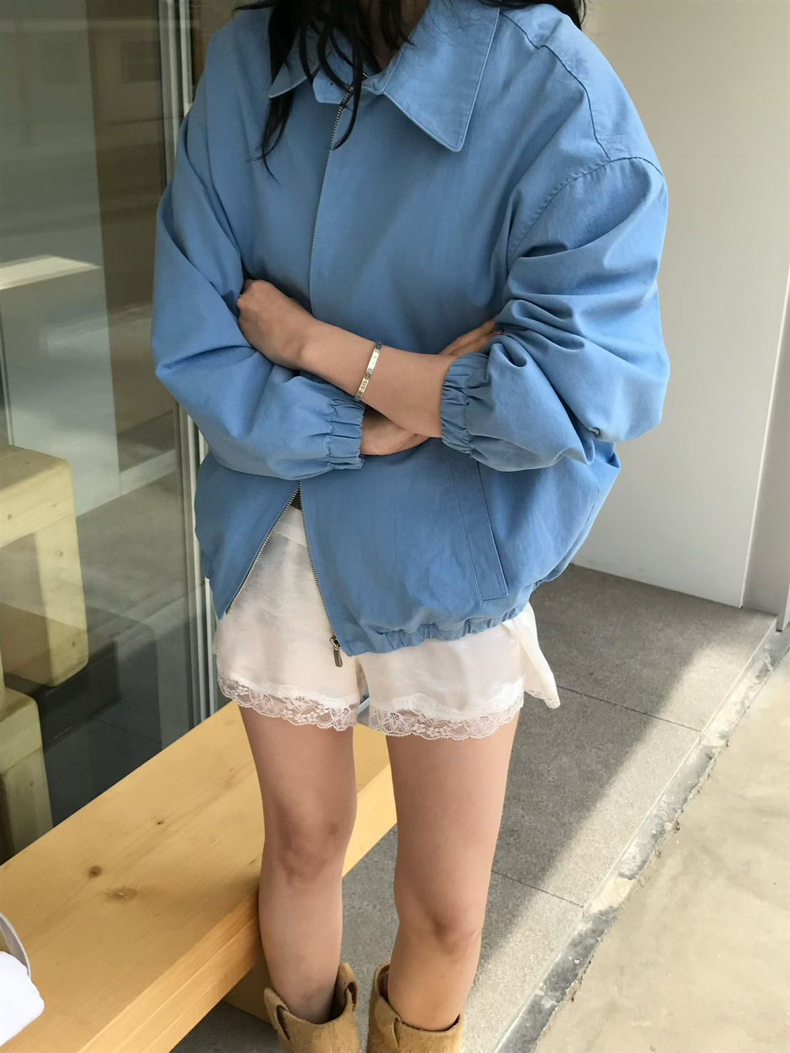 B77.小V家糖果粉彩拉鍊外套