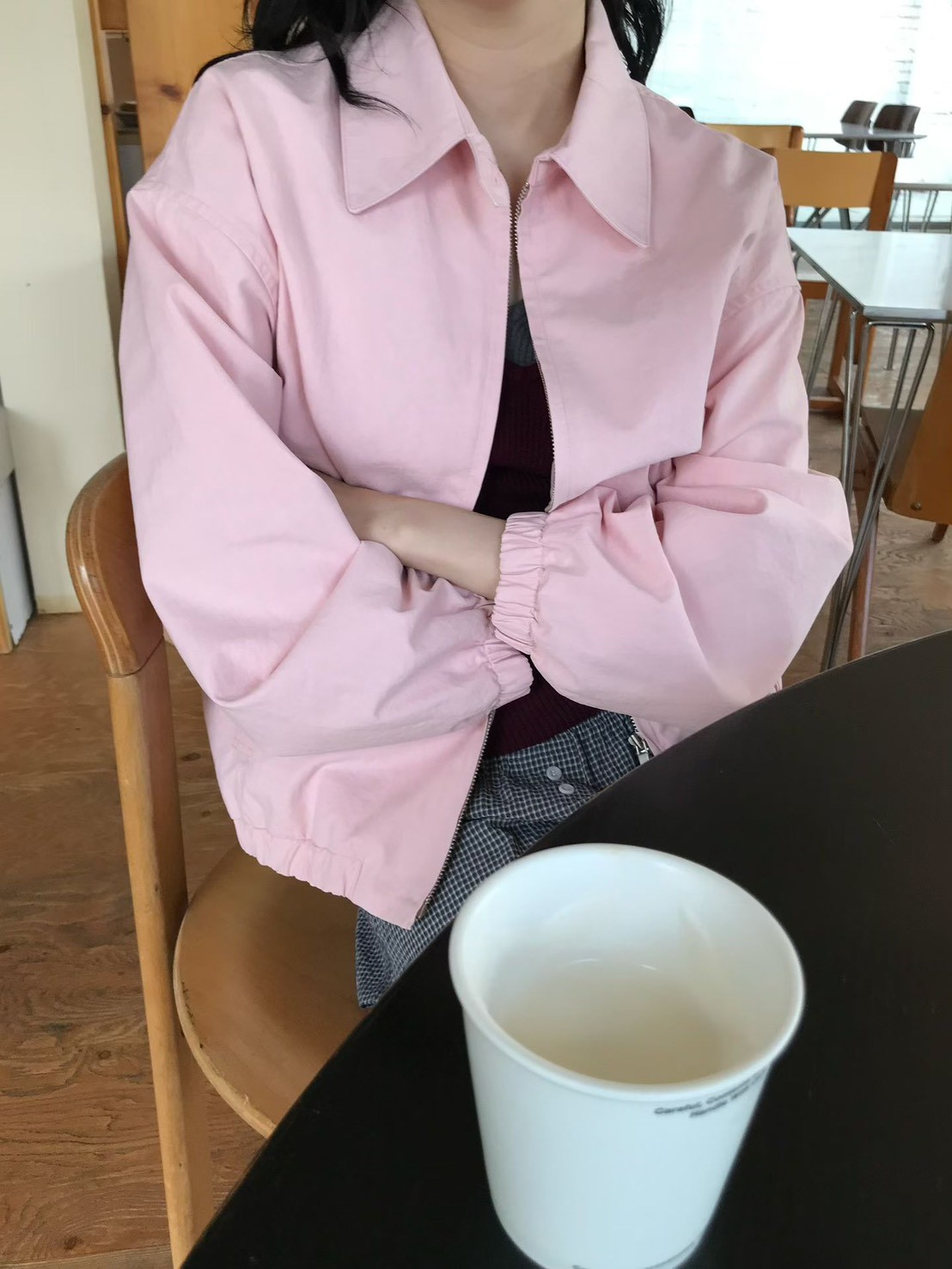 B77.小V家糖果粉彩拉鍊外套