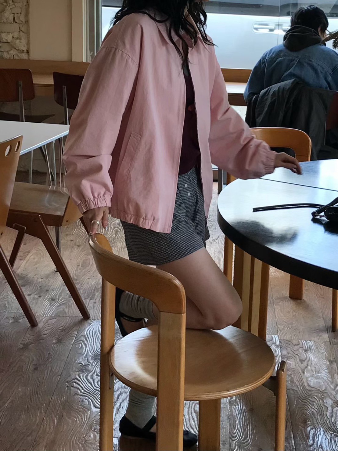 B77.小V家糖果粉彩拉鍊外套