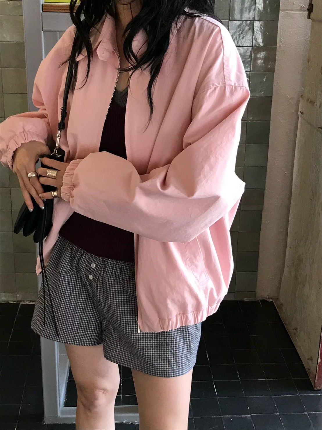 B77.小V家糖果粉彩拉鍊外套