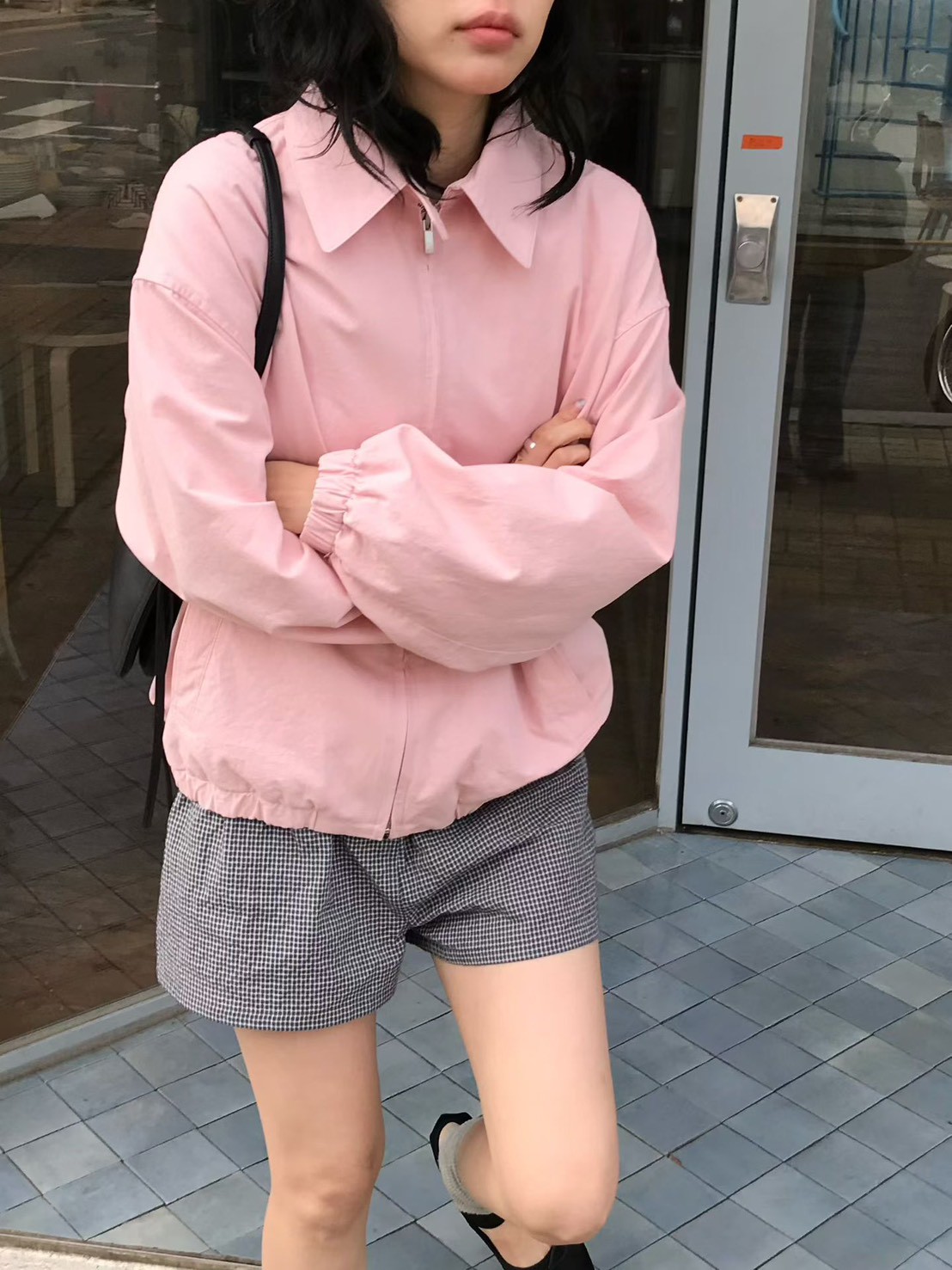 B77.小V家糖果粉彩拉鍊外套