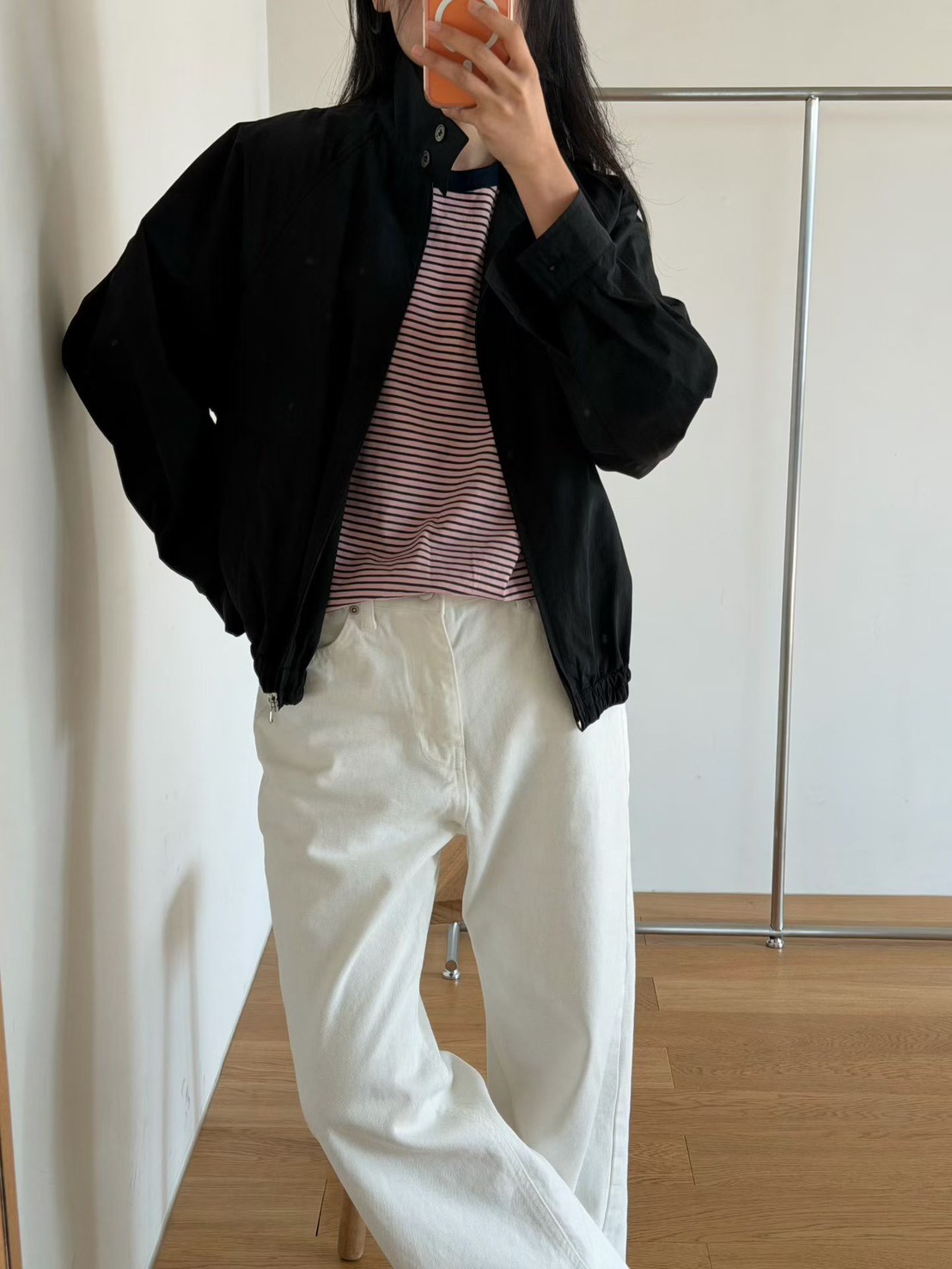 B94.瘦瘦歐膩立領防風外套