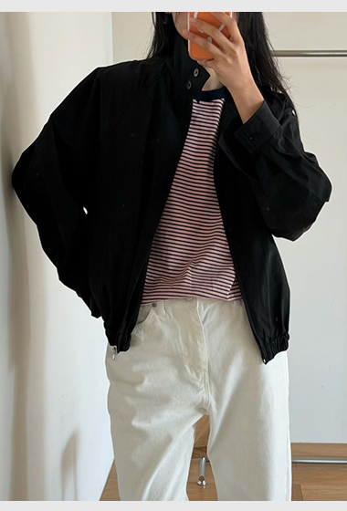 B94.瘦瘦歐膩立領防風外套