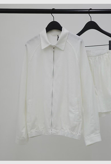 B82.纖瘦家簡約拉鍊休閒外套