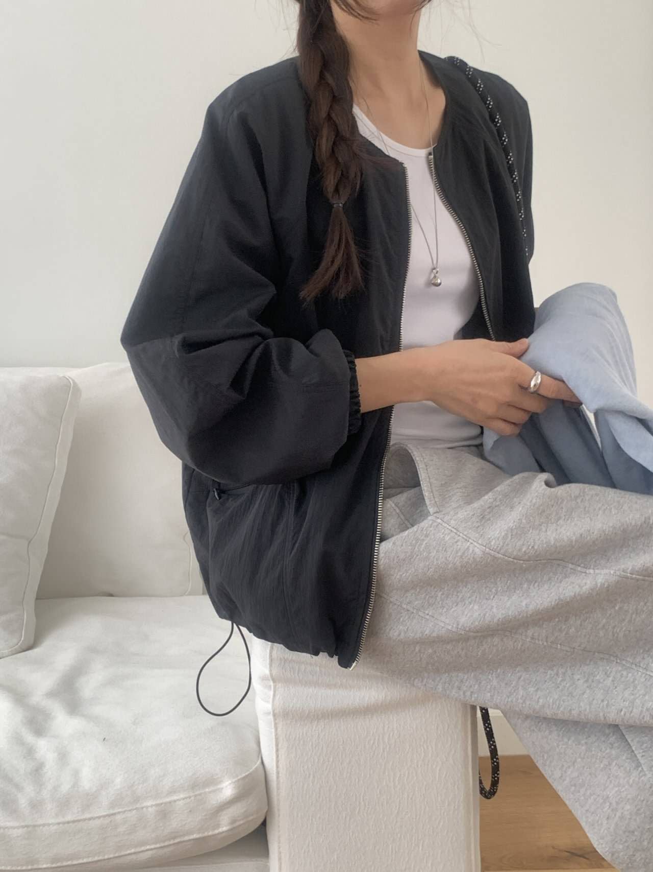 B74.小臉歐膩可愛花苞拉鍊外套