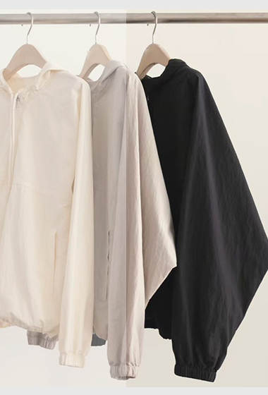 A14.顏值家半門襟拉鍊連帽上衣