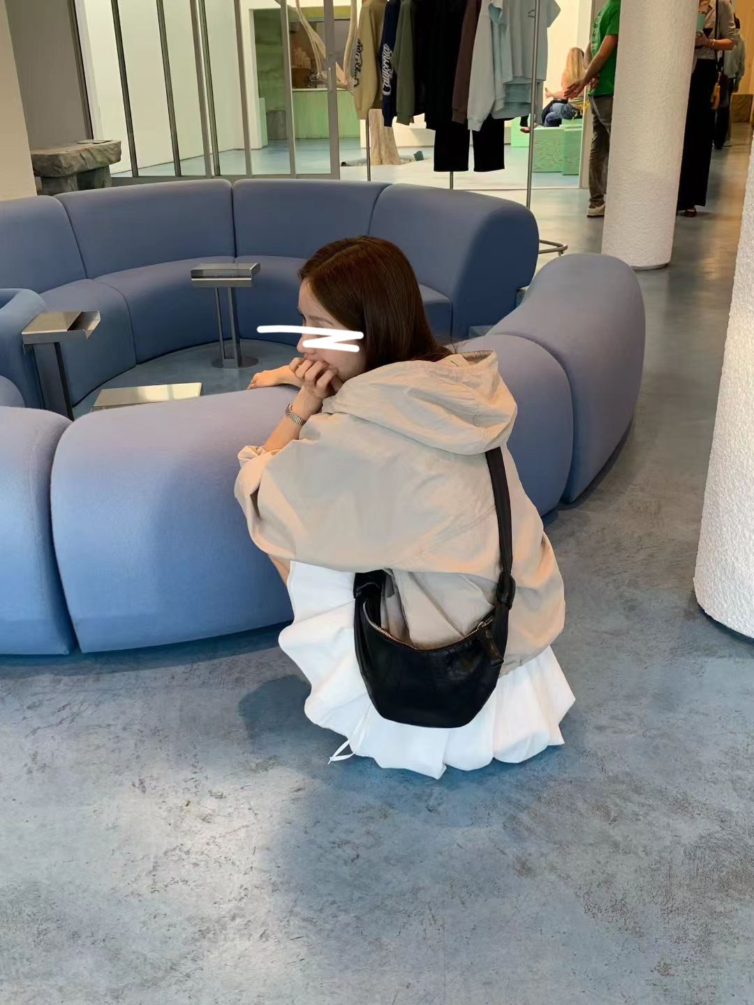 A14.顏值家半門襟拉鍊連帽上衣