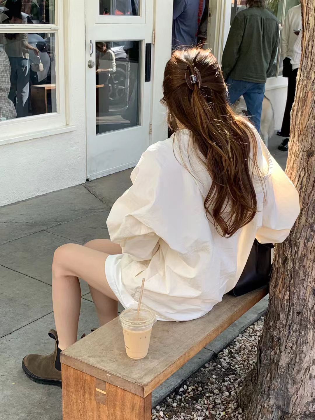 A14.顏值家半門襟拉鍊連帽上衣