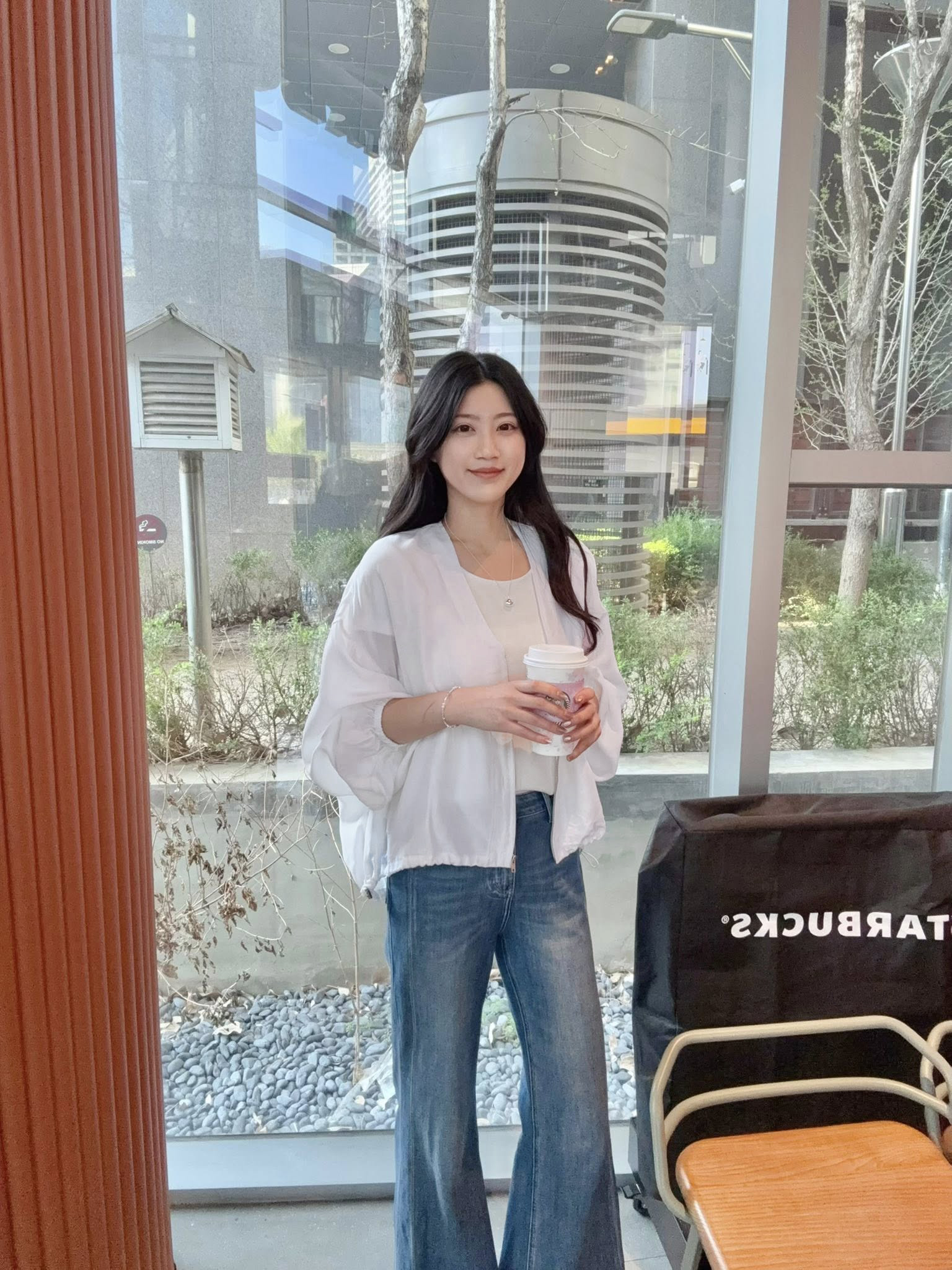 B48.溫柔女孩銅氨纖維寬鬆外套