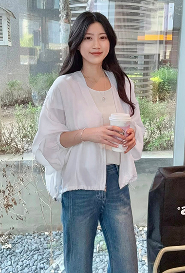 B48.溫柔女孩銅氨纖維寬鬆外套